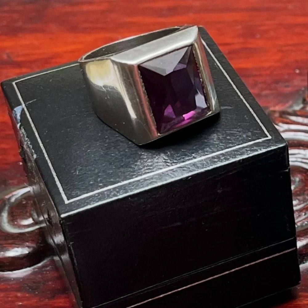925 Color Cng Sapphire Chunky Ring